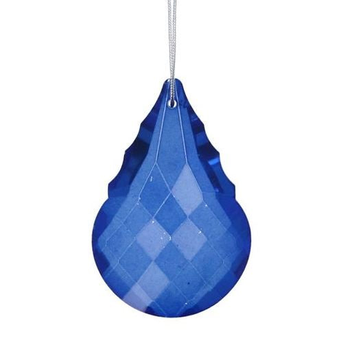 Christmas Tree Decoration: Glass Pendant Blue - Gisela Graham