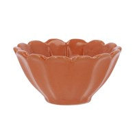 Decorative Bowl: Stoneware Fluted Mini  - Orange - Gisela Graham