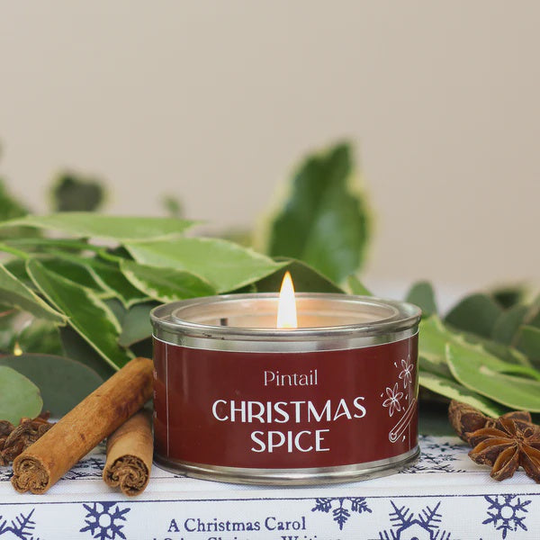 Xmas Candle: Scented Tin 14 hrs - Christmas Spice