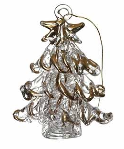 Christmas Tree Decoration: Glass Tree Small Delicate  - Gold - Heaven Sends