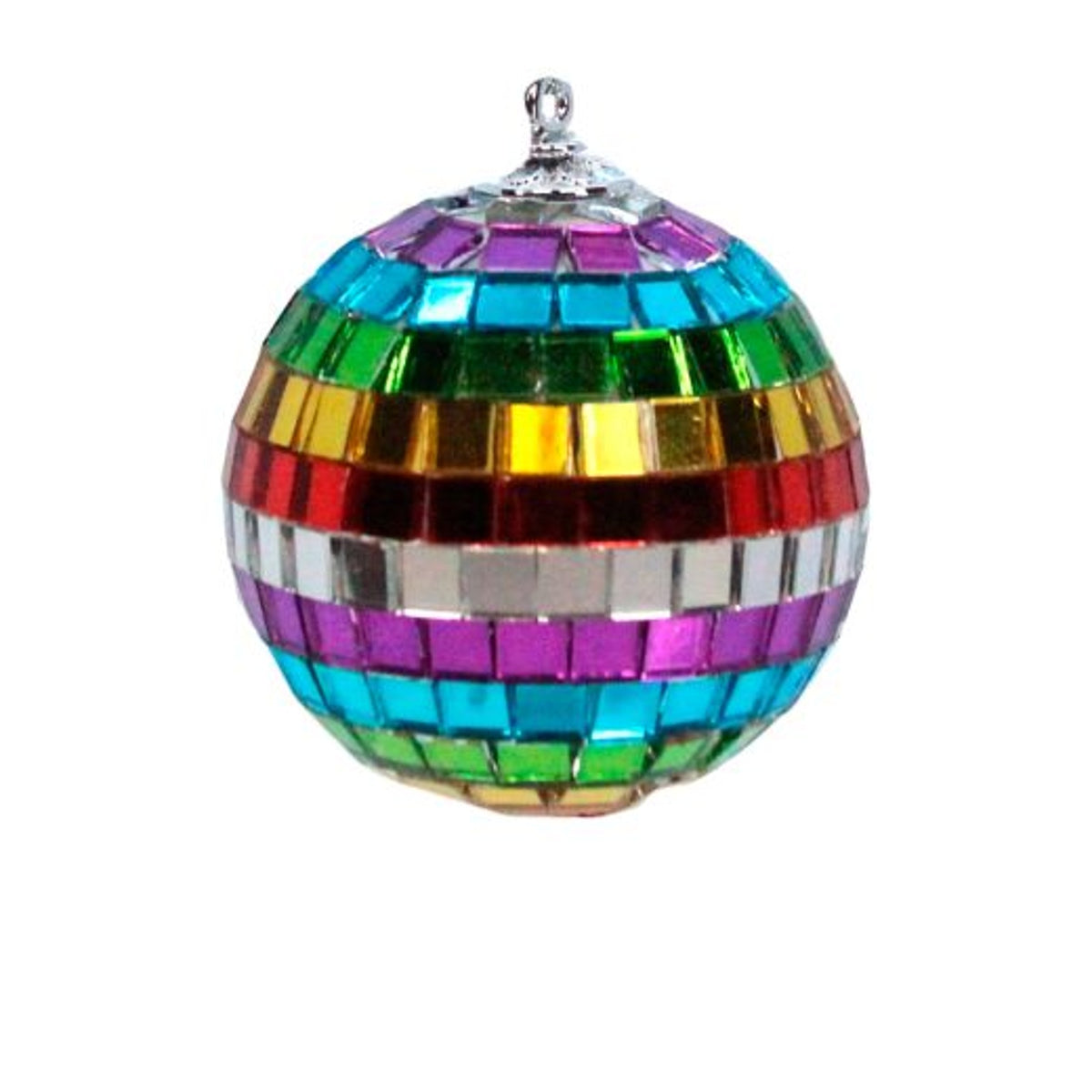 Christmas Tree Decoration: Mirrored Disco Ball 60mm  - Rainbow