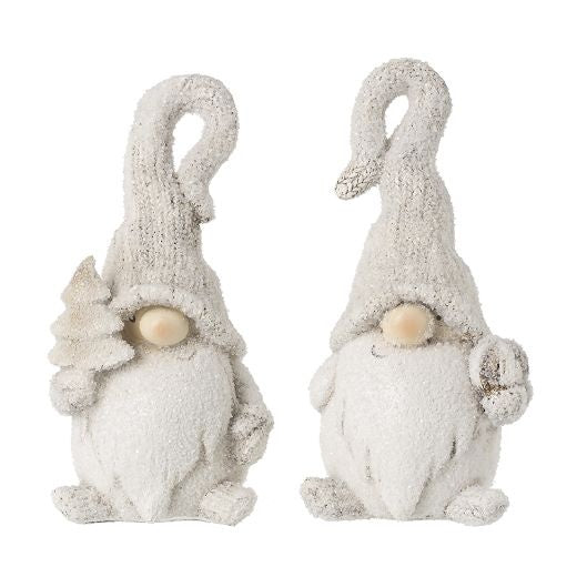 Christmas Ornament: Resin Gonk Snowy Mini - White