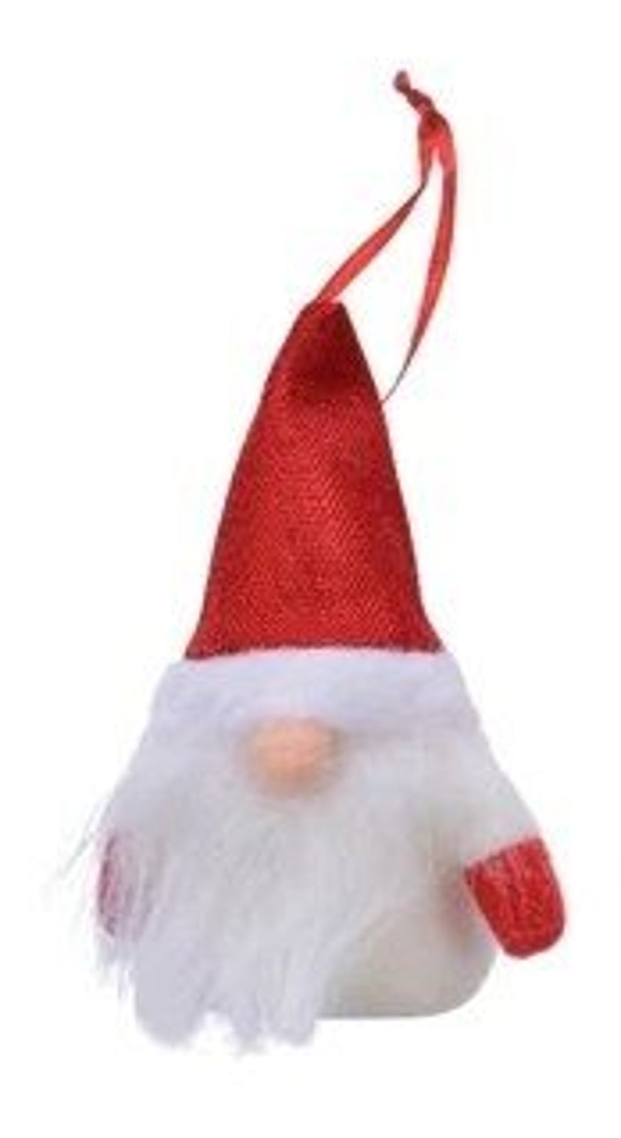 Christmas Tree Decoration: Fabric Gonk Plain Hat - Red