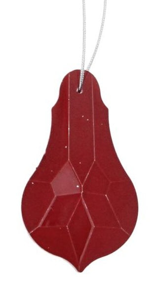 Christmas Tree Decoration: Glass Pendant Red - Gisela Graham