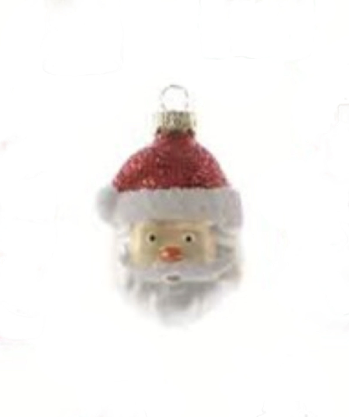 Christmas Tree Decoration: Glass Santa Clause RETRO - Red & White