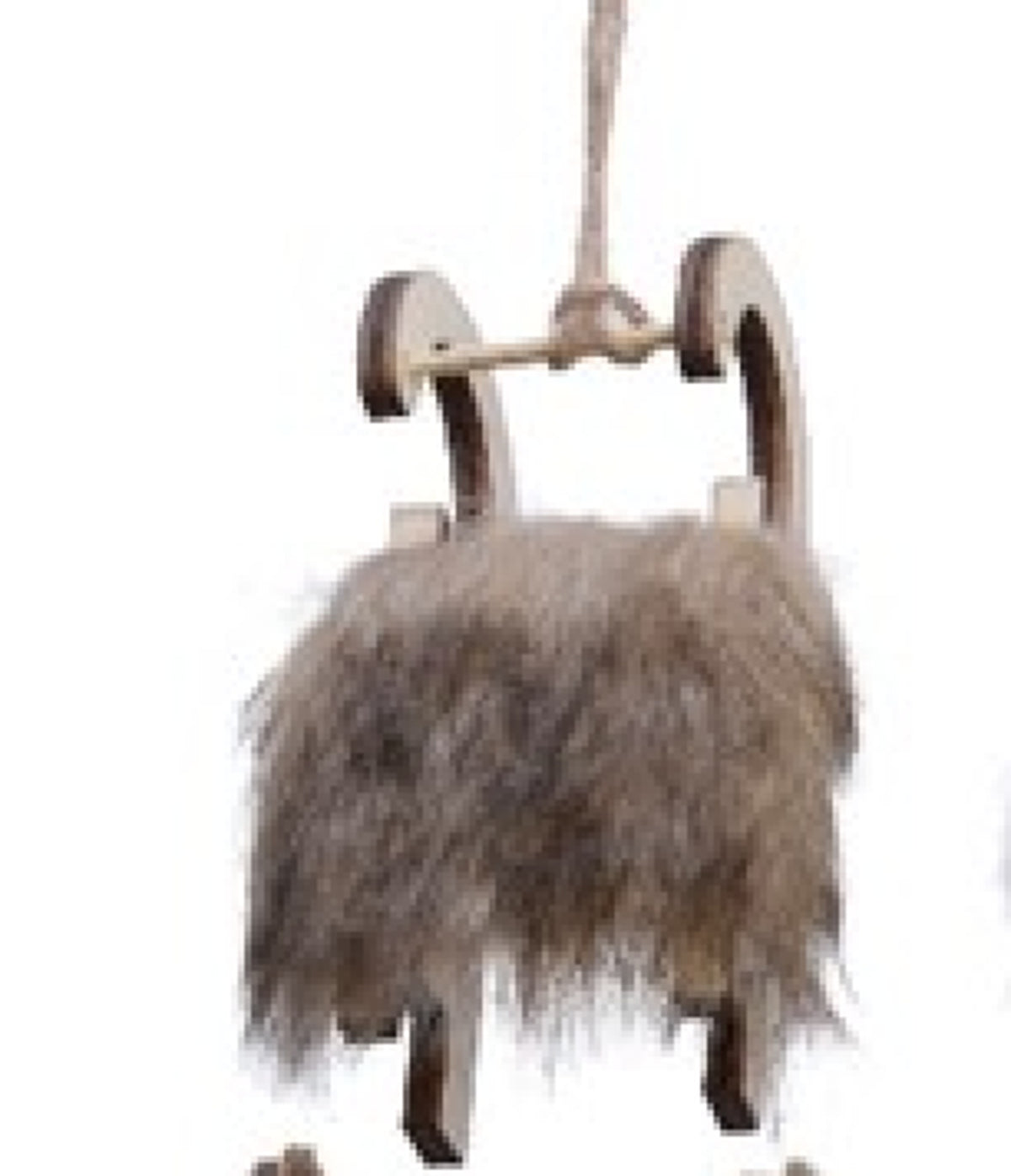 Christmas Tree Decoration: Plywood Sledge w Faux Fur