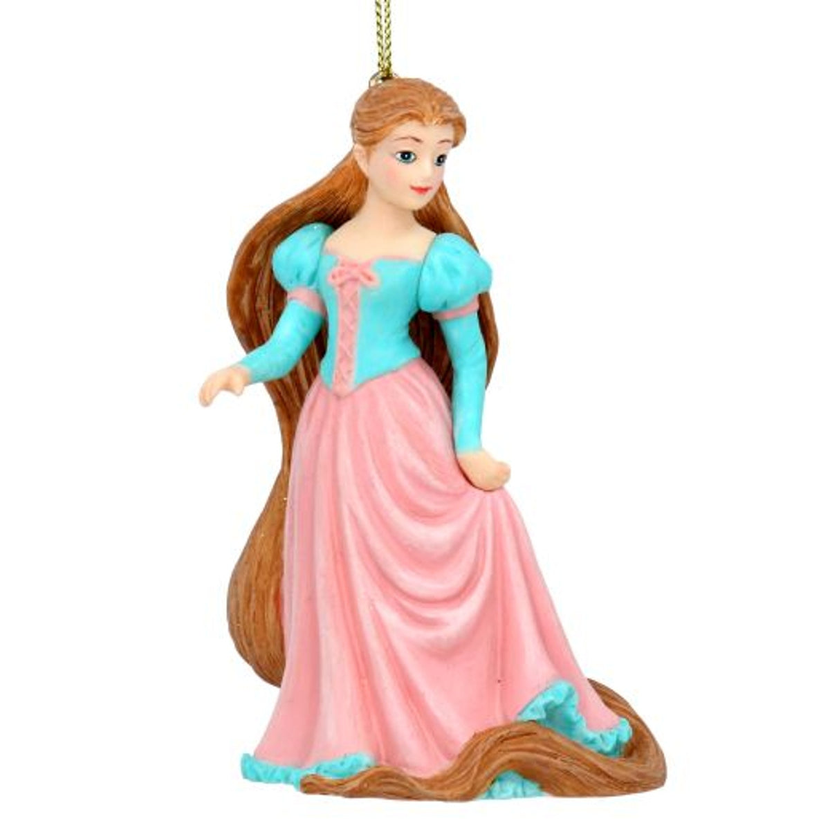 Christmas Tree Decoration: Resin Rapunzel - Blue Pink - Gisela Graham