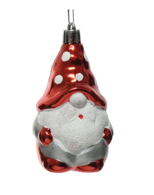 Christmas Tree Decoration: Shatterproof Santa Gonk - Red