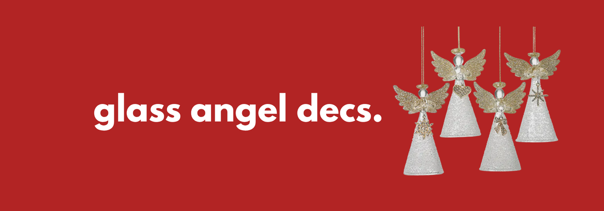 GLASS ANGEL Tree Decs
