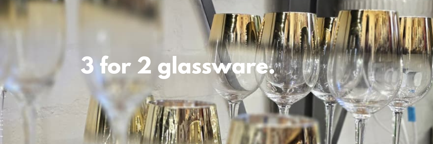GLASSWARE 3 FOR 2