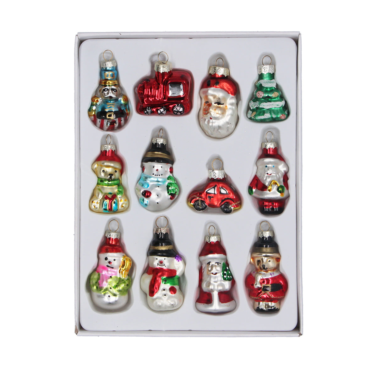 Christmas Tree Decoration: Glass Painted Mini Shapes - Various  - Gisela Graham