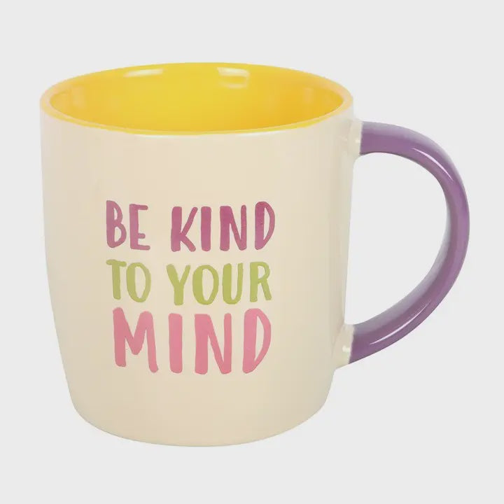Mug: Ceramic Wellbeing Be Kind To Your Mind - Multi - Something Different
