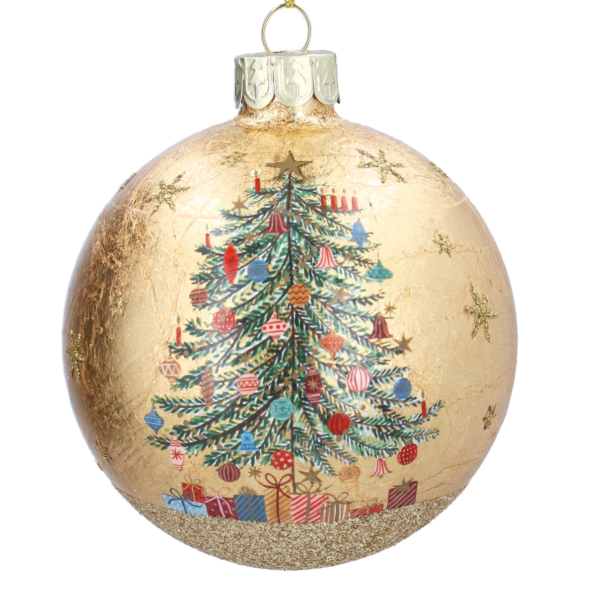 Christmas Hanging Dec:  Gold Leaf - Nostalgia Tree - Gisela Graham