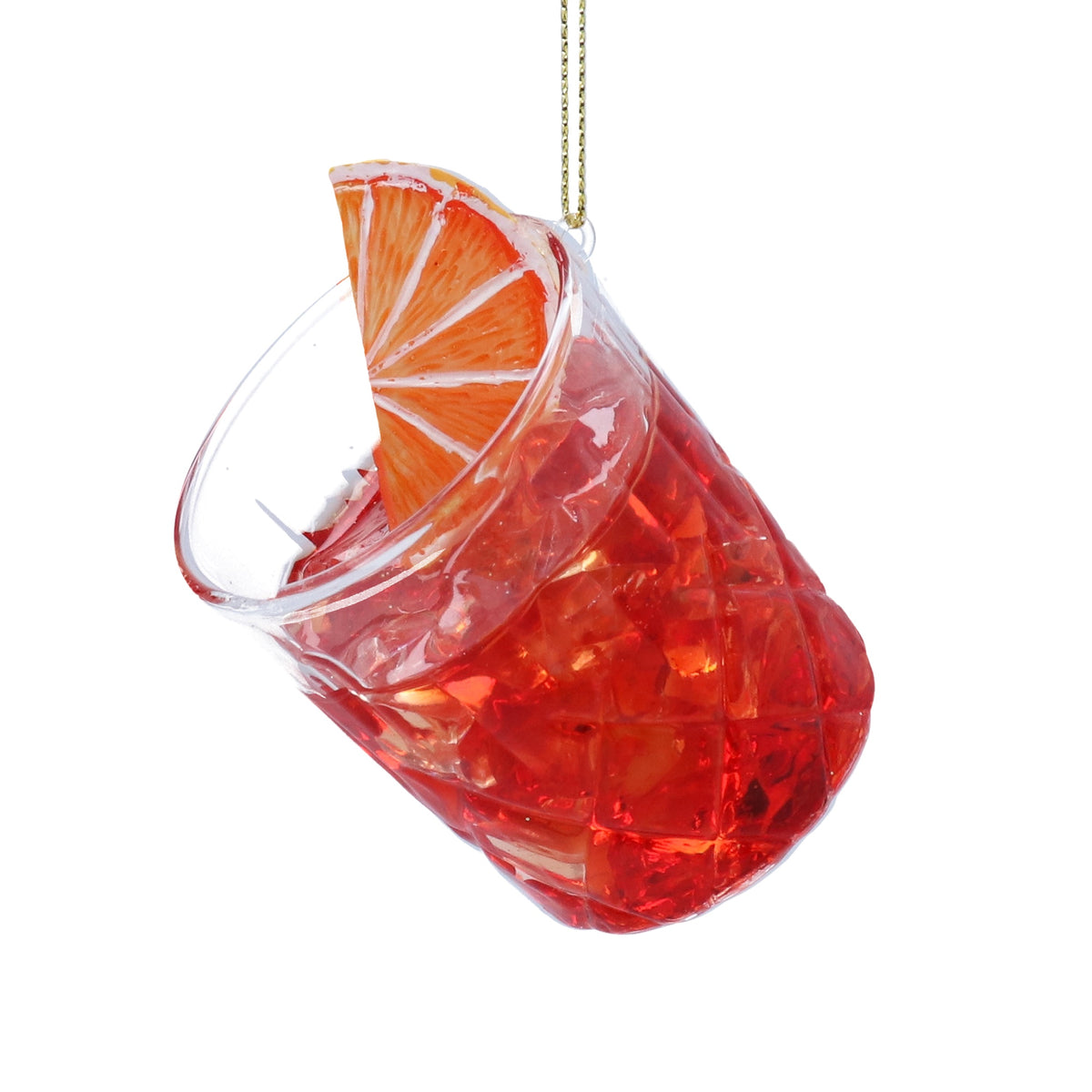 Christmas Hanging Dec: Glass Cocktail Negrini - Gisela Graham
