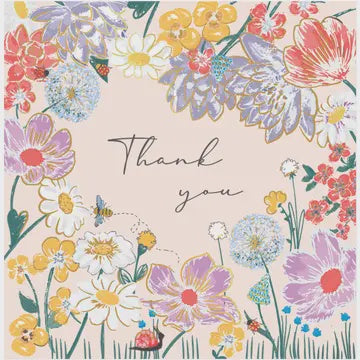 Thank You Card: Floral - Marina B