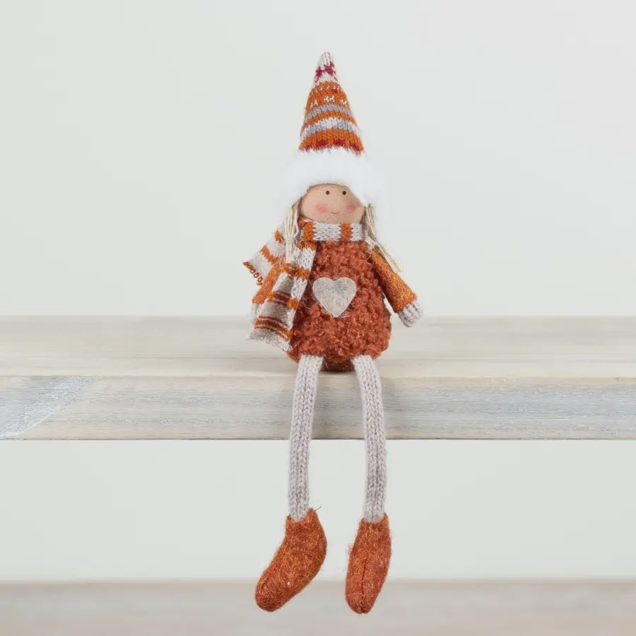 Shelf Sitter: Autumnal Fabric Doll 15cm - Gainsborough Giftware