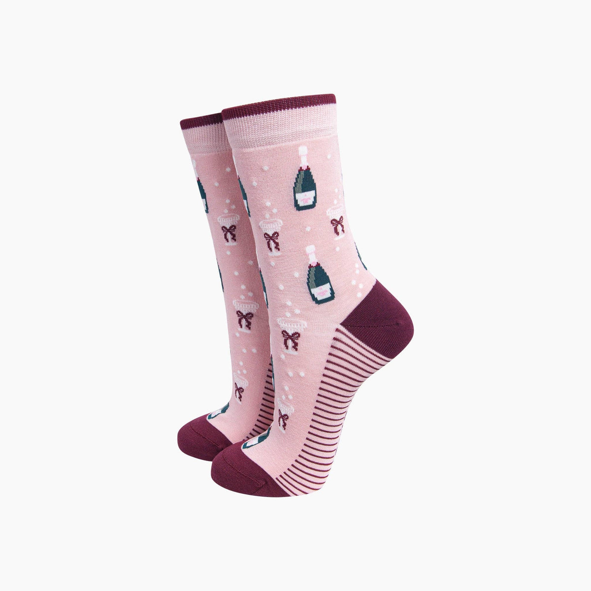 Ladies Socks: Bamboo Champagne  - Soft Pink - Sock Talk