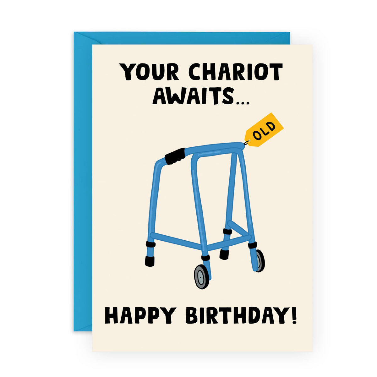 Birthday Card: YOUR  CHARIOT AWAITS Funny - Central 23 Cards