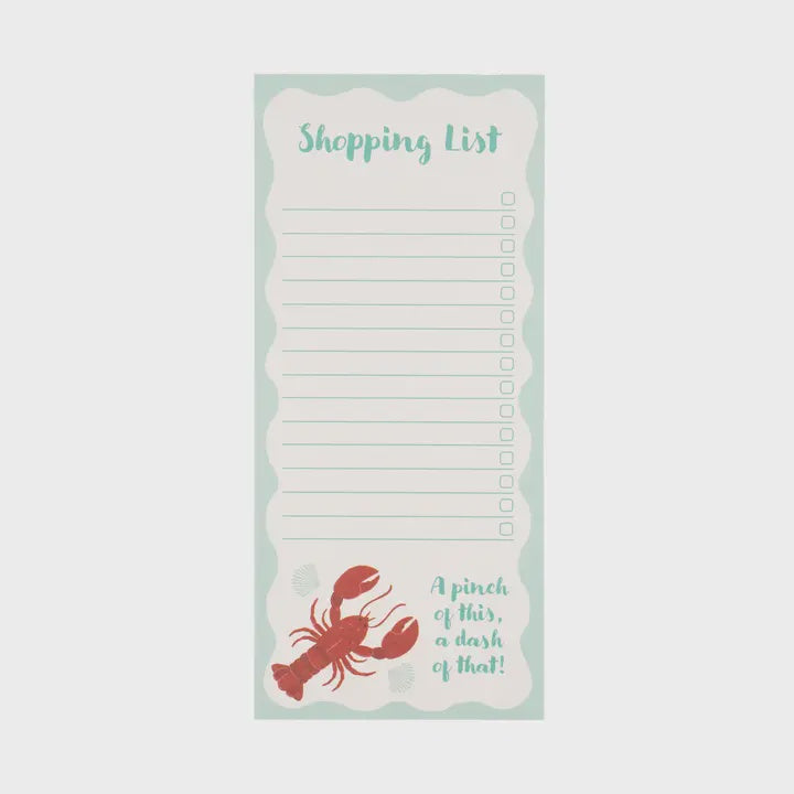 List Pad: Lobster Shopping List - Sass & Belle