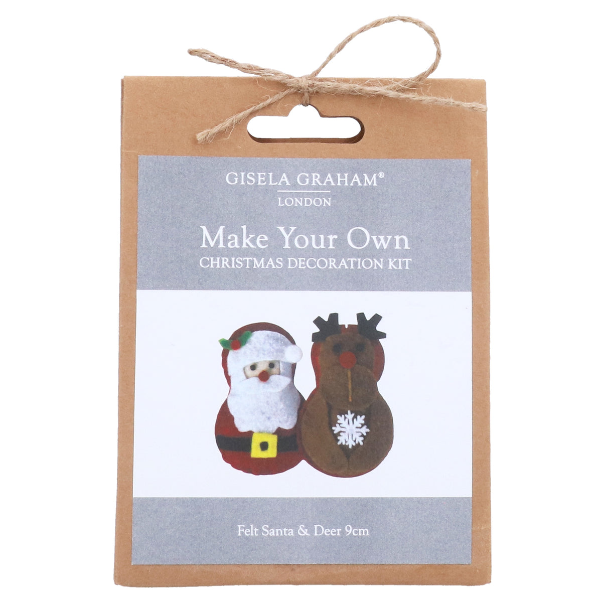 Christmas Make-Your-Own: Felt Santa Reindeer 2 Pack  - Assorted Colours - Gisela Graham
