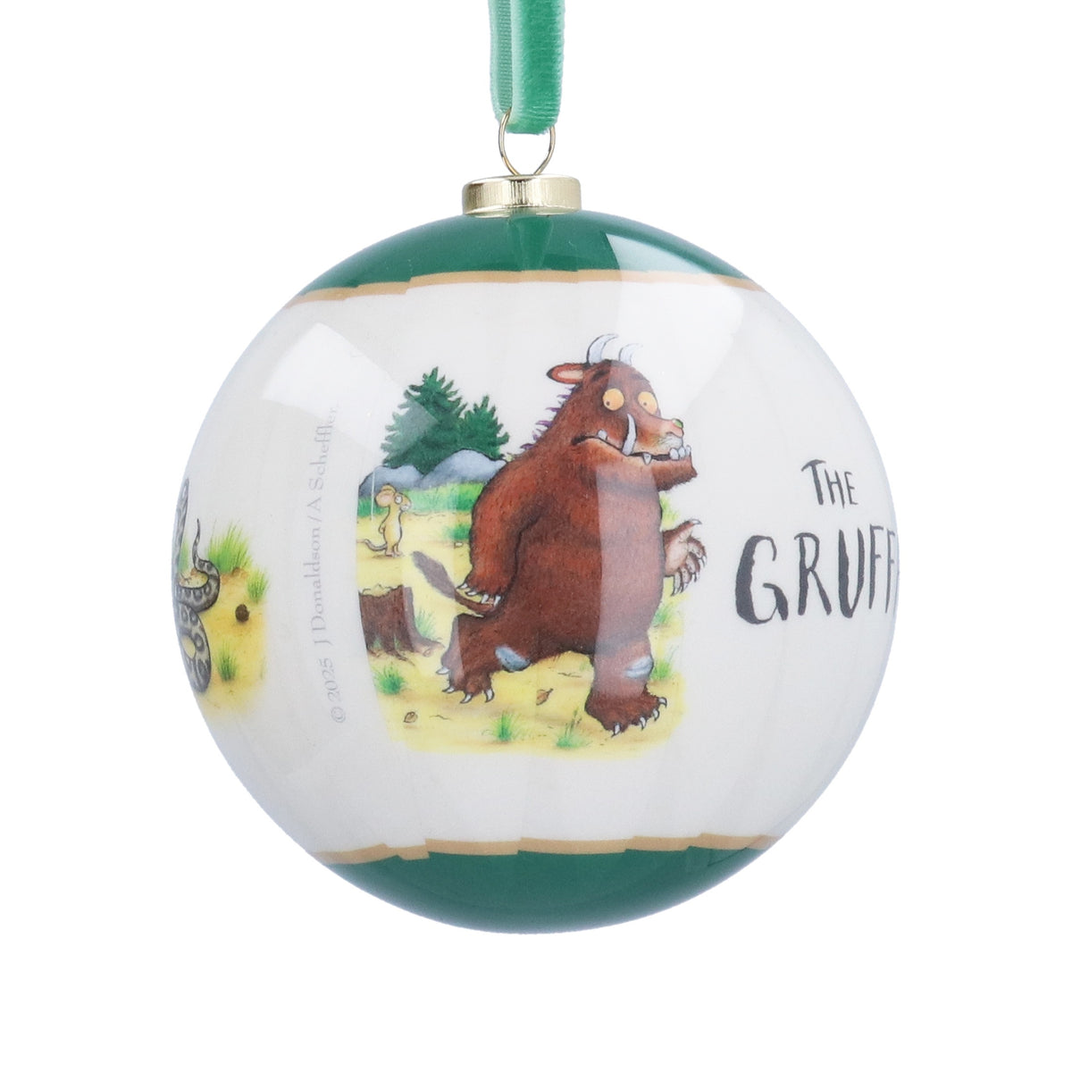 Christmas Hanging Dec: Shatterproof Bauble Gruffalo - Brown - Gisela Graham