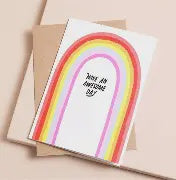 Birthday  Card: Neon  Happy Rainbow Hartland Brooklyn - Ohh Deer