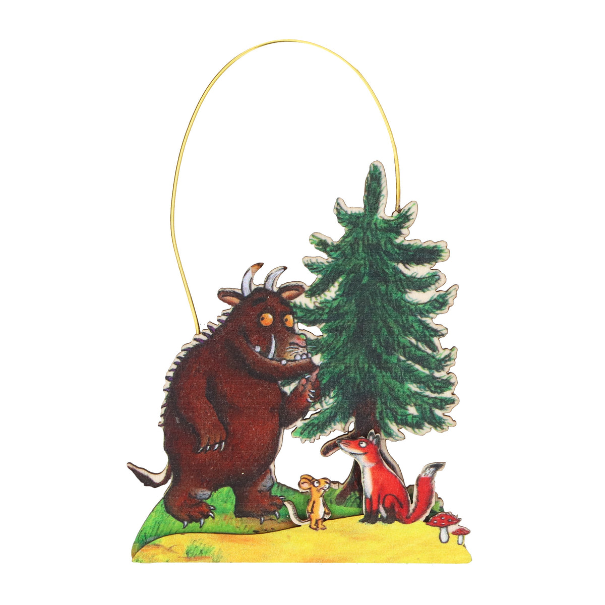 Christmas Hanging Dec: Wood Layered Gruffalo Mouse Fox  - Gisela Graham