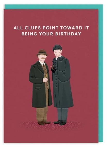 Birthday Card: All Clues Sherlock Holmes - Ohh Deer