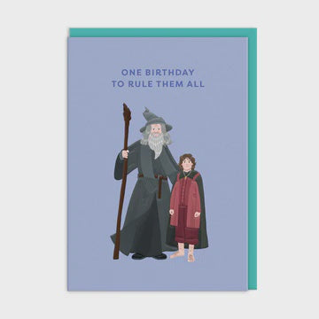 Birthday Card: One Birthday to Rule Them All Gandalf and Frodo - Ohh Deer