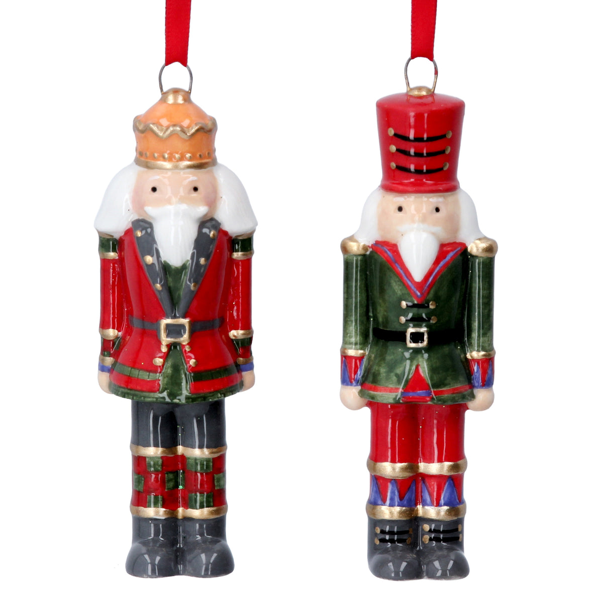 Christmas Hanging Dec: Resin Nutcracker    3D - Assorted Colours - Gisela Graham