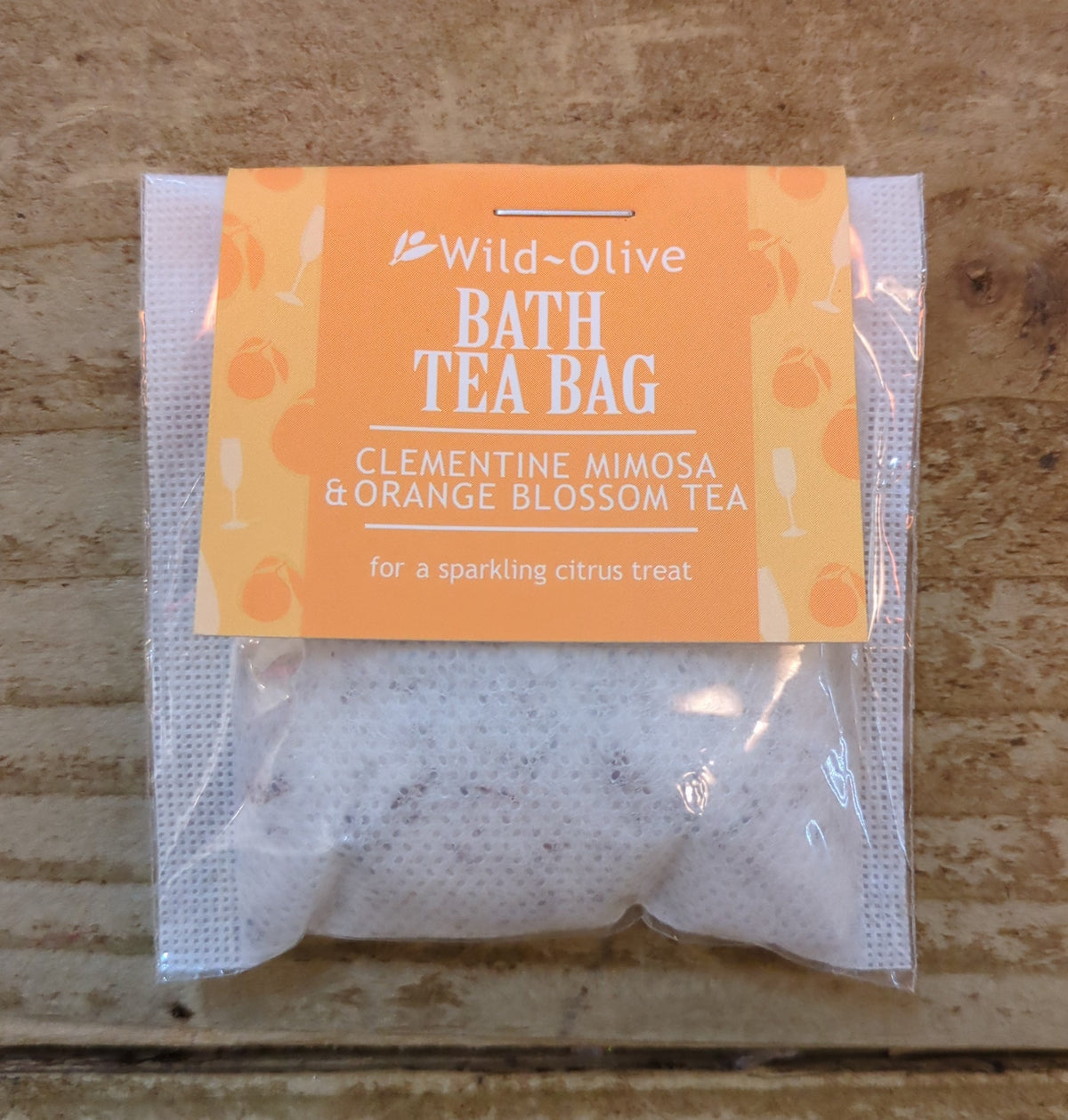Bath Tea Bag: Clementine Mimosa and Orange Blossom Tea Handmade Natural Ingredients Essentail Oils - Wild Olive