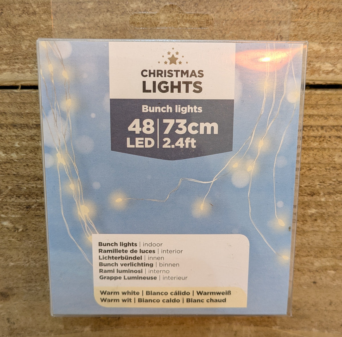 Fairy Lights: Battery Operated Cascade Silver 48 Lights Wire Micro LED 6 Strings 73cm - Warm White