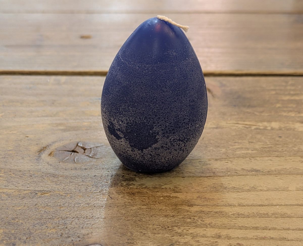 Egg Candle: Recycled Wax - Blue