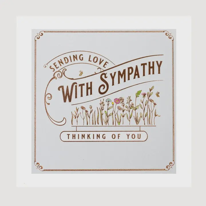 Sympathy Card: Mardi Gras Thinking Of You - White - Marina B
