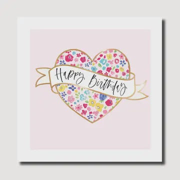 Birthday Card: Floral Heart - Marina B