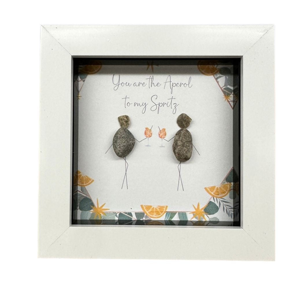 Pebble Picture: You Are the Aperol to my Spritz - White Box Frame - La de Da Living