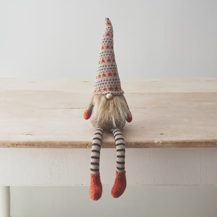 Shelf Sitter: Autumnal Fabric Gonk 54cm - Burnt Orange - Gainsborough Giftware