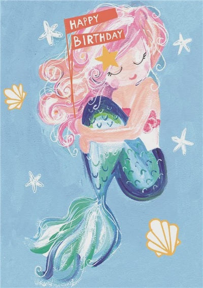 Childrens Card: Mermaid - Paper Salad