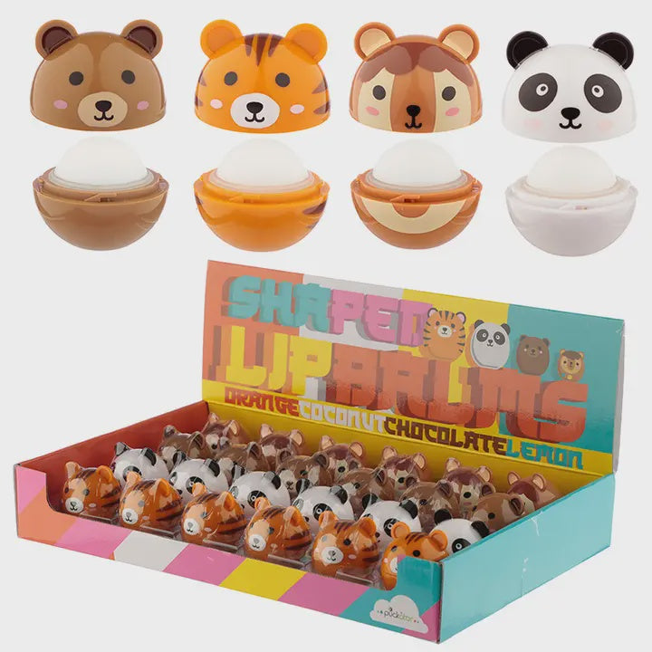 Lip Balm: Scented Fun Animal Shaped Container - Puckator