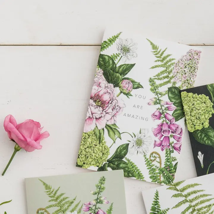 Well Done Card: Botanical Summer Garden You Are Amazing  - Catherine Lewis Design