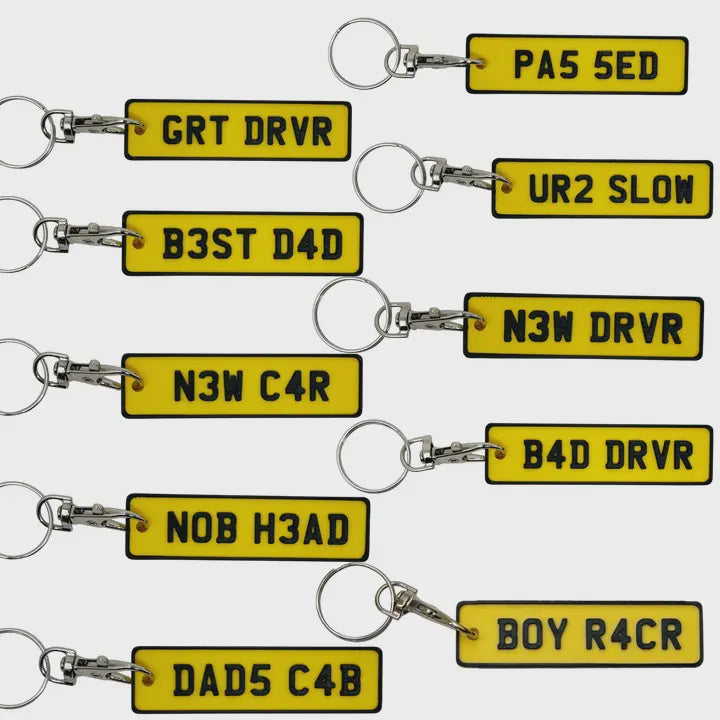Keyring: Number Plate - Made Happy Gifts
