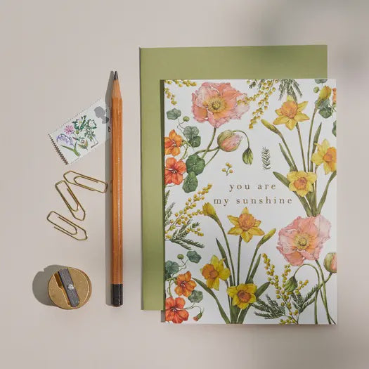 Love Card: Bountiful Blooms You Are My Sunshine - Catherine Lewis Design