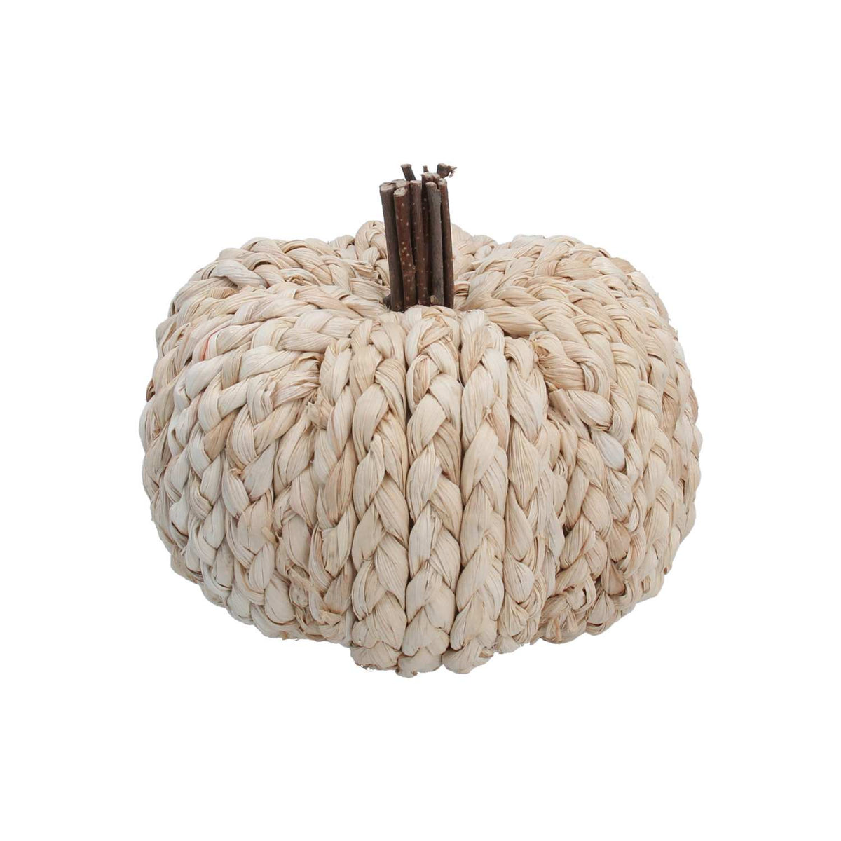 Autumn Ornament: Cornhusk Pumpkin Small - Natural - Gisela Graham