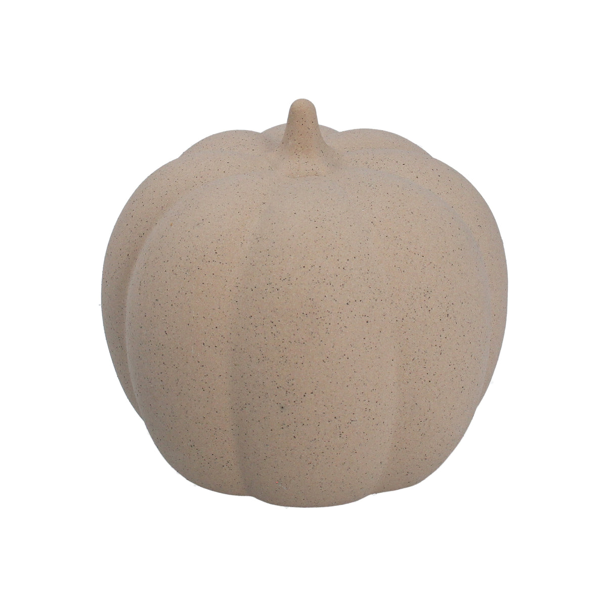 Autumn Ornament: Ceramic Bisque Matt Pumpkin Medium - Natural - Gisela Graham