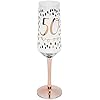 Champagne Glass: Age 50 Birthday Wooo- Rose Gold - Widdops