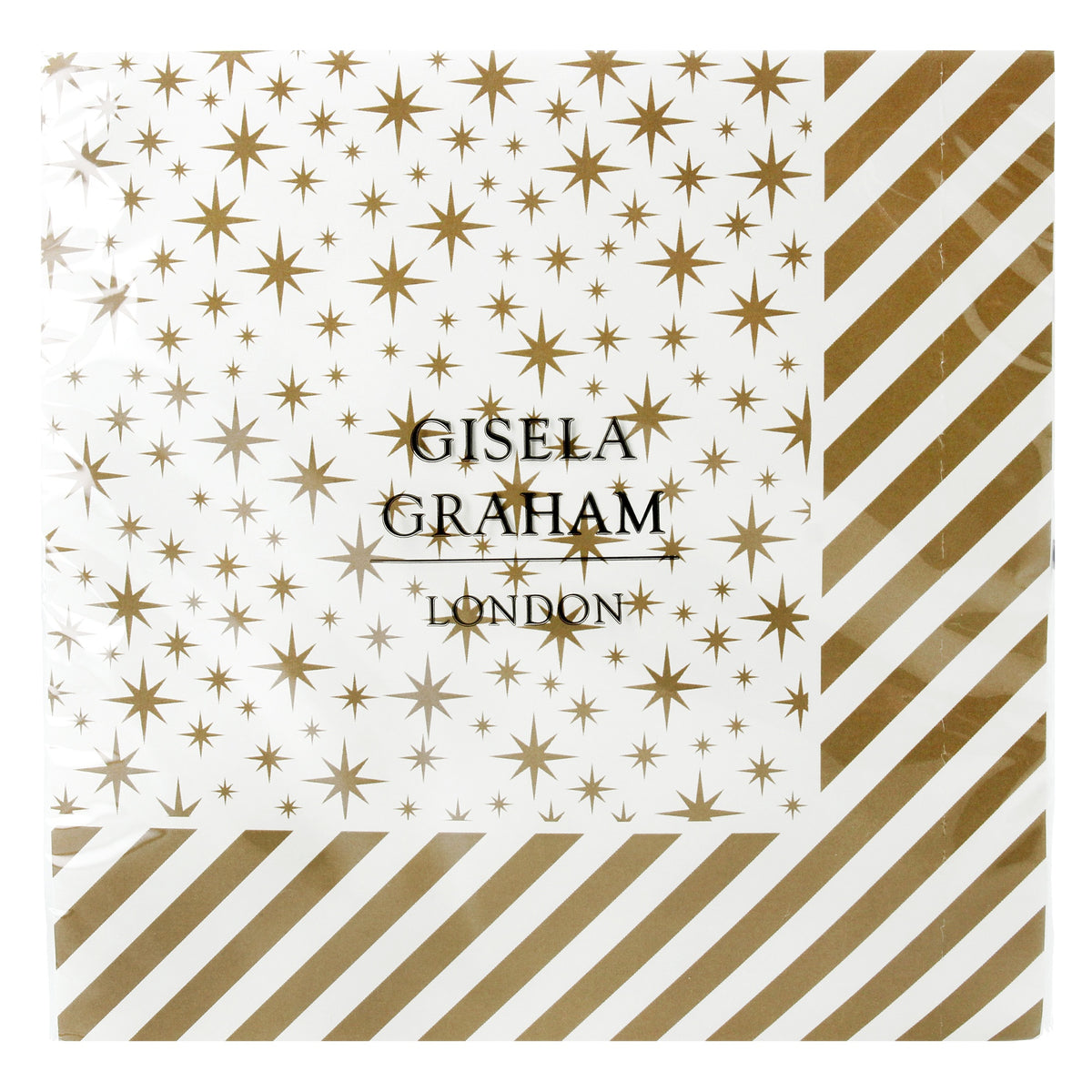Napkins: Paper Stars Pack 20 - Gold - Gisela Graham