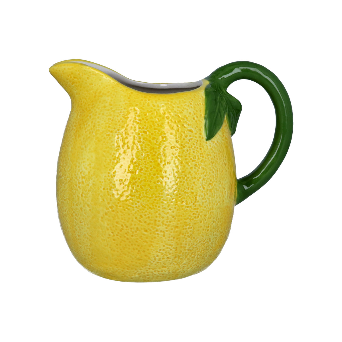 Jug: Ceramic Pitcher Lemon - Yellow - Gisela Graham