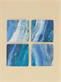 Coaster:  Resin Ocean Individual Assorted - Blue - Gisela Graham