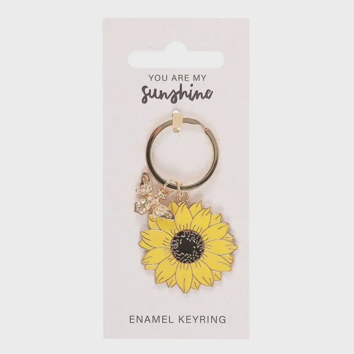 Keyring: Enamel Sunflower - Something Different