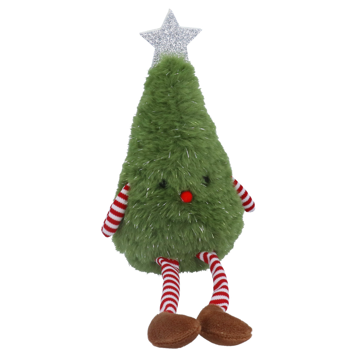 Christmas Shelf Sitter: Fabric Christmas Tree Man  - Green - Gisela Graham